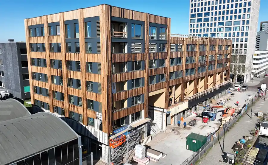Houtbouw krijgt vaste voet in Amsterdamse woningbouw