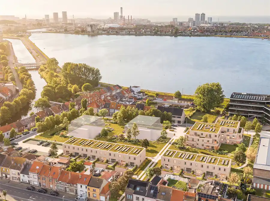 Nieuwe woonbuurt Nordee in Bredene