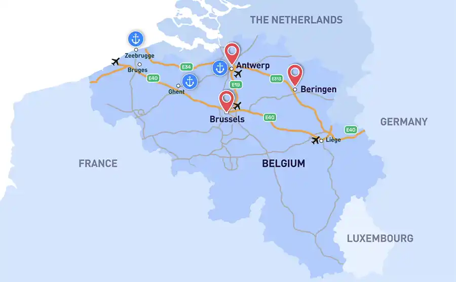 Kaart van België