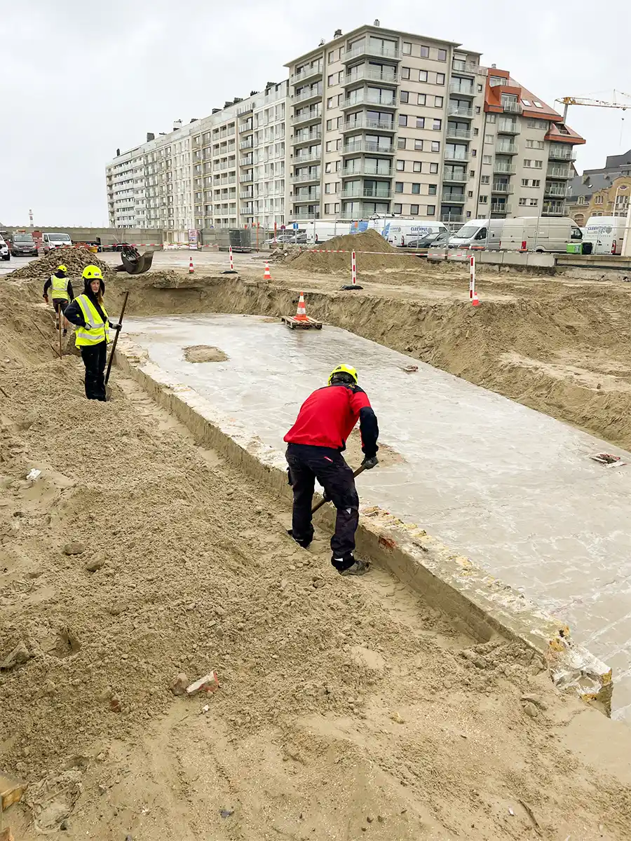 oorlogssporen tijdens werken aan The Grand in Nieuwpoort 