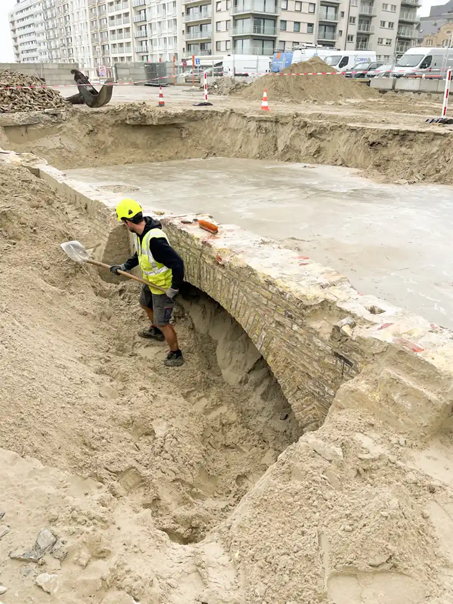 oorlogssporen tijdens werken aan The Grand in Nieuwpoort 