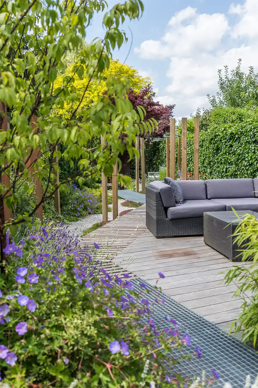 Mooie tuin door een tuinaanemer