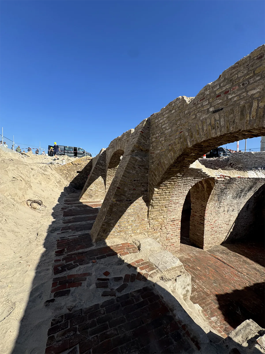 archeologisch onderzoek tijdens werken The Grand Nieuwpoort-Bad