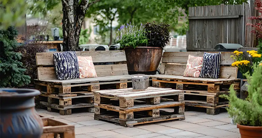 tuinmeubelen van houten pallets