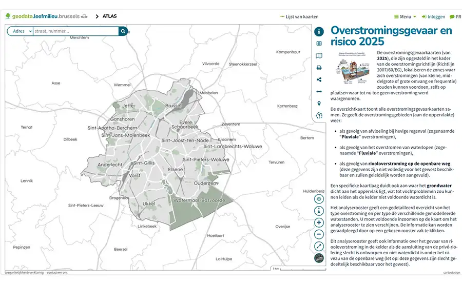 Nieuwe overstromingskaart helpt Brusselaars hun woning beschermen