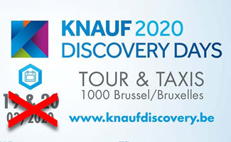 Knauf Discovery Days 2020 afgelast wegens coronavirus