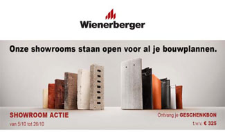 Bezoek de Wienerberger showrooms en krijg tot 325 euro terug op uw aankopen
