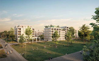 120 Appartementen en co-living concept in tweede fase Komet-site Mechelen