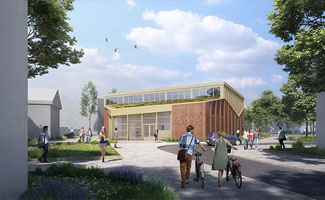 Start bouw gymzaal Heijplaat in Rotterdam