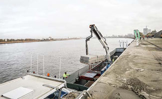 Bouwmaterialen rechtstreeks geleverd via de Schelde