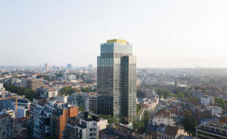 Iconische Blue Tower in Brussel krijgt nieuwe bestemming