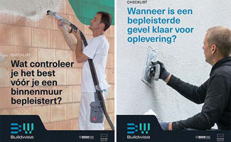 Buildwise komt met 5 handige checklists voor stukadoors en gevelwerkers