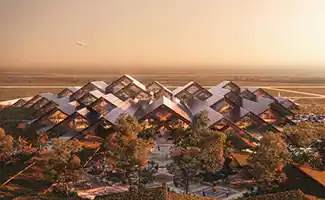 Bhutan bouwt duurzame luchthaven volledig uit hout