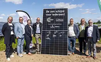 Eerste zonnepark op grond van woonmaatschappij !Mpuls gerealiseerd