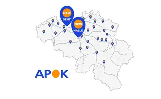 APOK opent nieuwe vestigingen in Halle en Gent